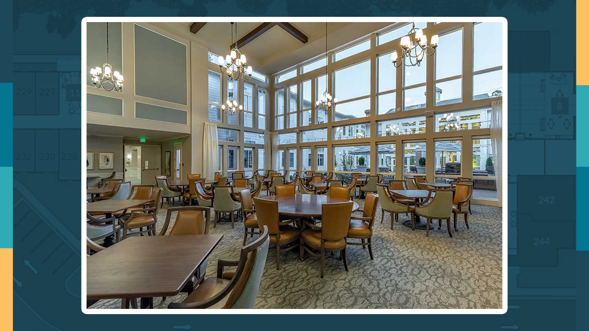 Dining Room with Floor-to-Ceiling Windows